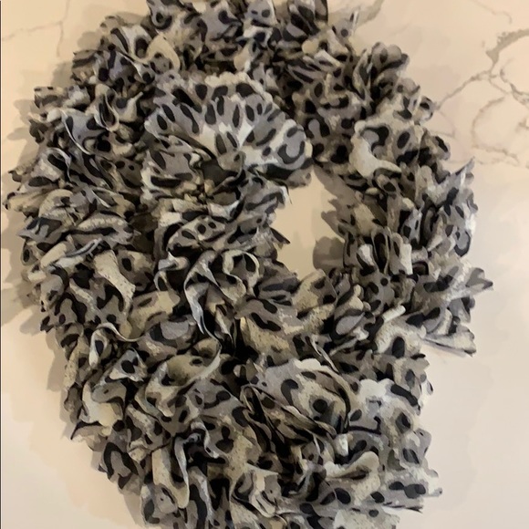 Blk grey white scarf a statement piece